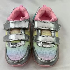 NWT Carters Girls Tennis Shoes Size 10 Toddler Light Up Soles